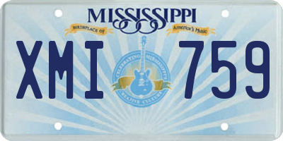 MS license plate XMI759