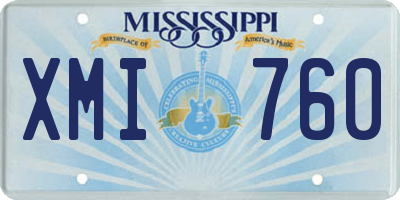 MS license plate XMI760