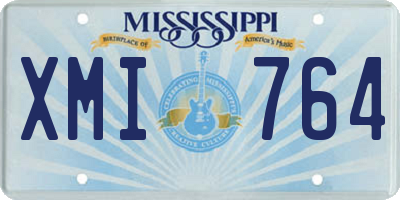 MS license plate XMI764