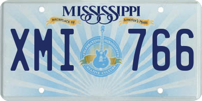 MS license plate XMI766