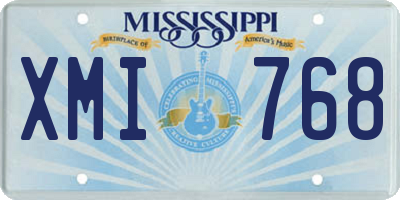 MS license plate XMI768