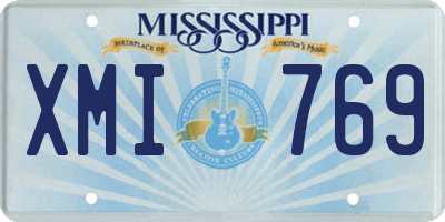 MS license plate XMI769