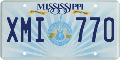 MS license plate XMI770