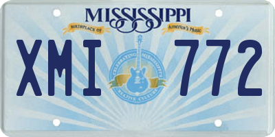 MS license plate XMI772