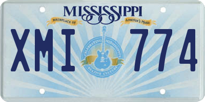 MS license plate XMI774