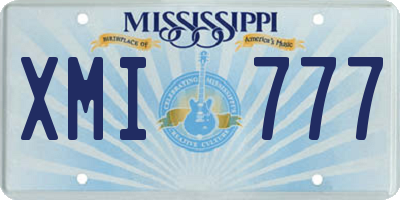 MS license plate XMI777