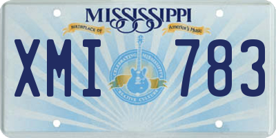 MS license plate XMI783