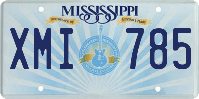 MS license plate XMI785