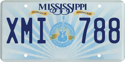 MS license plate XMI788