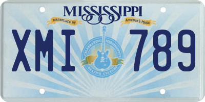 MS license plate XMI789