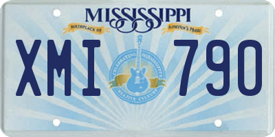 MS license plate XMI790