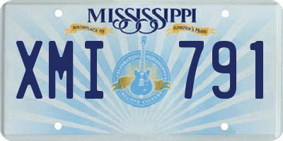 MS license plate XMI791