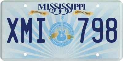 MS license plate XMI798