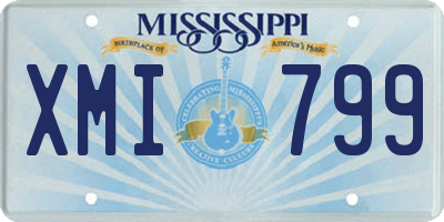MS license plate XMI799