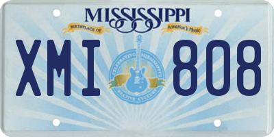 MS license plate XMI808