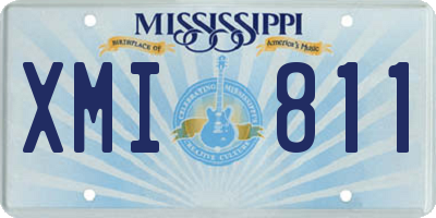 MS license plate XMI811