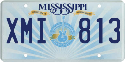 MS license plate XMI813