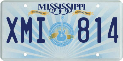 MS license plate XMI814