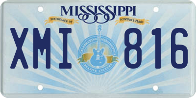 MS license plate XMI816