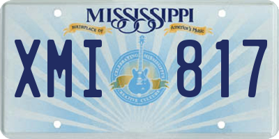 MS license plate XMI817