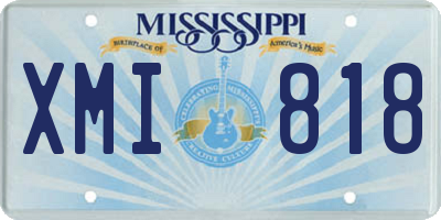 MS license plate XMI818