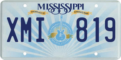 MS license plate XMI819