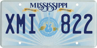MS license plate XMI822