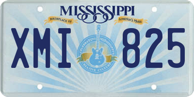 MS license plate XMI825
