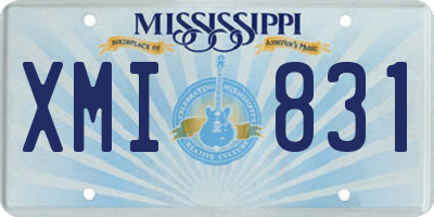 MS license plate XMI831