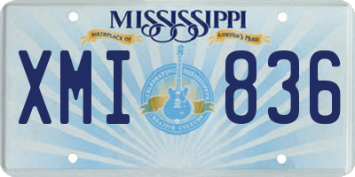 MS license plate XMI836