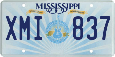 MS license plate XMI837