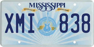 MS license plate XMI838