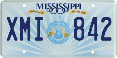 MS license plate XMI842
