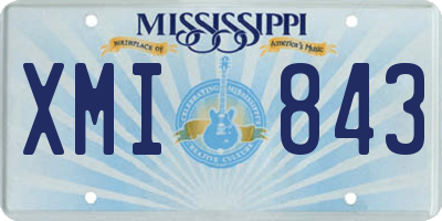 MS license plate XMI843