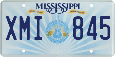 MS license plate XMI845