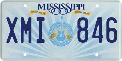 MS license plate XMI846
