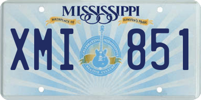 MS license plate XMI851
