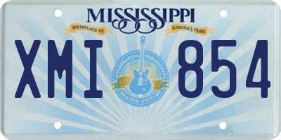 MS license plate XMI854