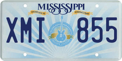 MS license plate XMI855