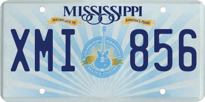MS license plate XMI856