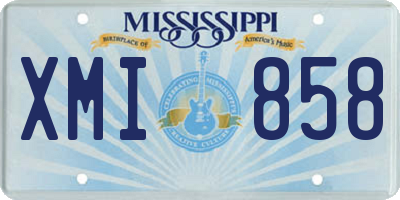 MS license plate XMI858