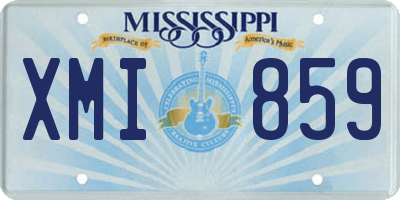 MS license plate XMI859