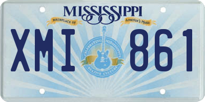 MS license plate XMI861