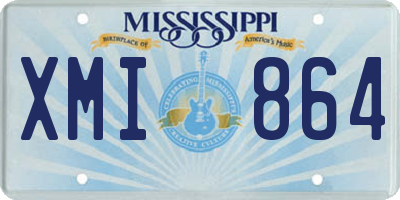 MS license plate XMI864
