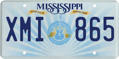 MS license plate XMI865