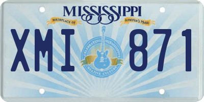 MS license plate XMI871
