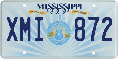MS license plate XMI872