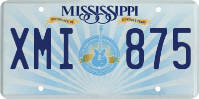 MS license plate XMI875