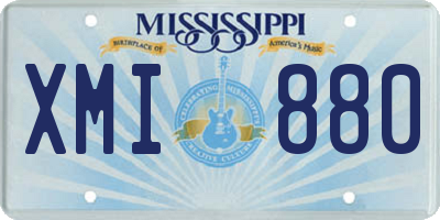 MS license plate XMI880