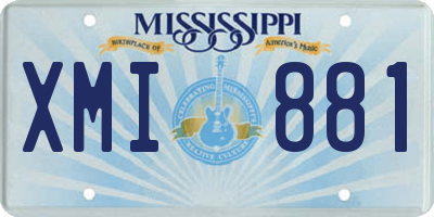 MS license plate XMI881